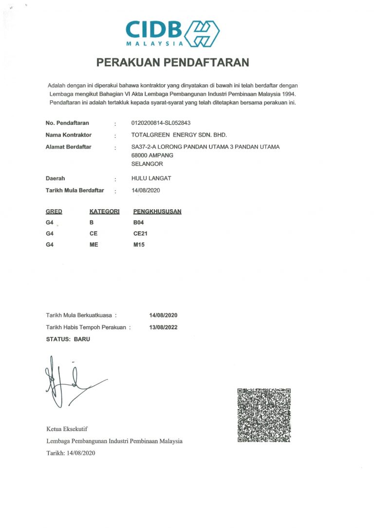 About Us Total Green Energy Sdn Bhd 1059372 W